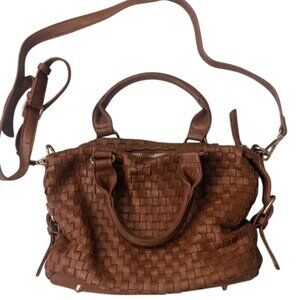 Brown Woven Handbag